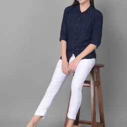 Comfort Lady Pack Of 2 Cotton Slim Fit Mid-Rise Trousers image 3