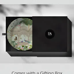 DESSINE ART Green & Blue Bageecha Ceramic Decorative Wall Plate image 5