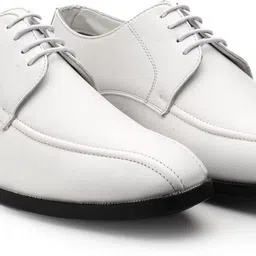 zixer Men's Glossy Black Derby Shoes Leather Shoes Classic Formal Shoes for Men Lace Lace Up For Men image 4