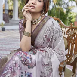 KALINI Ethnic Motifs Silk Blend Saree-picture-13