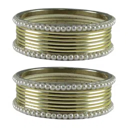 Vidhya Kangan Set Of 16 Gold-Plated Stone-Studded Bangles-image-59