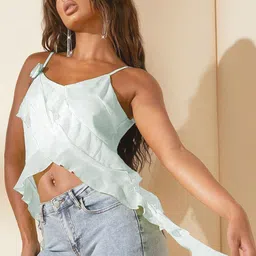 Stylecast X Slyck Ruffles Longline Top image 5