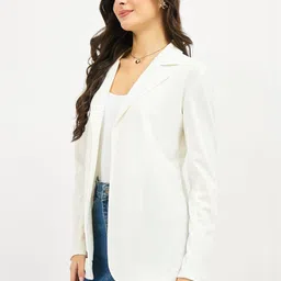 Athena Women Graphic Printed Notched Lapel Front Open Blazer image 4