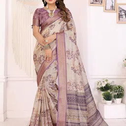 elora Floral Digital Printed Tissue Saree with Zari Weaving Border-picture-21