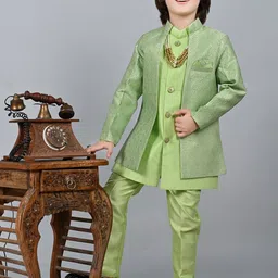 ahhaaaa Boys Embroidered Sherwani Set image 3