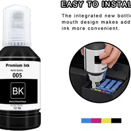 kalar 005 Refill Ink Compatible for Epson M1100,M1120,M1140,M2110,M2120,M2140,M2170 Black - Twin Pack Ink Bottle image 4