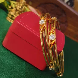 bindu elite enterprises Brass Gold-plated Bangle image 2