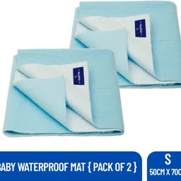 weewish Waterproof - Cotton, Fleece Dry Sheet - Reusable & Washable-(Small) - Pack of 2 image 1