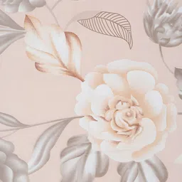 Arrabi Beige & Brown Floral Printed 8-Seater Table Cover image 2