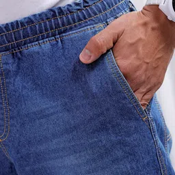 The Indian Garage Co Men Loose Fit Clean Look Whiskers Stretchable Cargo Jogger Jeans image 5