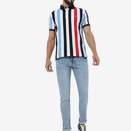 Greenfibre Men Clean Look Mid Rise Heavy Fade Cotton Slim Fit Stretchable Jeans image 5