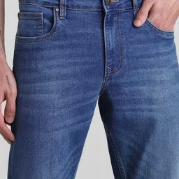 Jack & Jones Men Slim Fit Low-Rise Heavy Fade Stretchable Jeans image 2