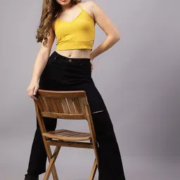 STAYCATION Mystique Women Wide Leg Jeans Slash Knee-picture-35