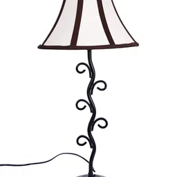 Devansh Beige Black Frustum Table Lamps image 5