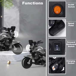 pandaoriginals ninja ev tricycle Ninja Ev With Music And Lights, Forward and Backward Gear, Built in MP3 player Tricycle image 2