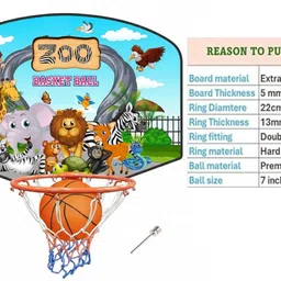 koel ZOO Basketball ring set Indoor Outdoor Kit Basket Ball hoop Basketboard Basketball Ring image 2