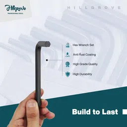 hillgrove HGCM332M1 9Pcs Allen Key Kit with 8Pcs Double Open End Wrench and Wire Cutter Allen Key Set image 5