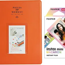 FUJIFILM Mini 10X1 macaron Instant Film With 128-sheet Orange Album for mini Film Roll image 3