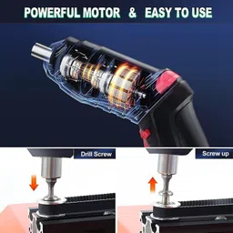 xydrozen Pivoting Handle and LED Lights Rechargeable Screwdriver Set Combination Screwdriver Set image 5