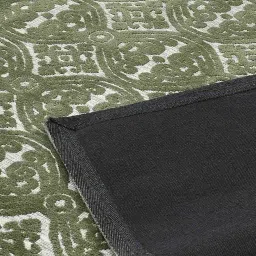 presto Green Vintage Polyester 6 x 9 Feet Machine Made Carpet image 5