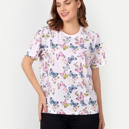 metronaut Printed Women Round Neck Pure Cotton Multicolor T-Shirt-picture-12
