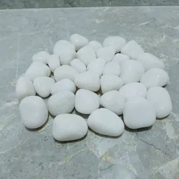 hh enterprises 1Kg Natural Polished Pebble Stone (White) For Terrarium, Succulents, Garden Pots Polished, Carved, Regular Round Quartz Pebbles image 4