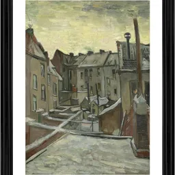 absecom Houses Seen from the Back 1886 Painting With Wood Photo Frame 14 inch frame-picture-26