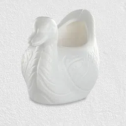 Kuber Industries White 2 Pieces Duck Textured Planters image 5