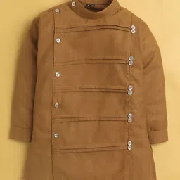 Sangria Boys Mandarin Collar Straight Kurta & Pyjamas Set image 4