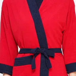 POORAK Shawl Collar Full Sleeve Bath Robe image 2