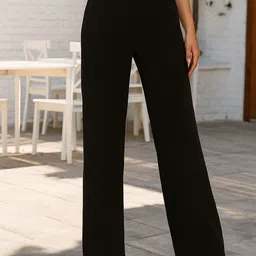 BROADSTAR Women Smart Straight Fit High-Rise Trousers-picture-11