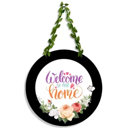 SEHAZ ARTWORKS White & Green Printed Wall Hanging-image-23