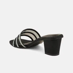 Rubeezz Embellished Party Block Mules image 2