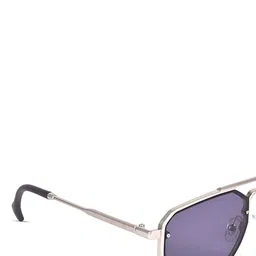 SPADEACES Unisex Black Lens & Silver-Toned Aviator Sunglasses with UV Protected Lens image 2