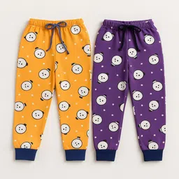 CORTICA Boys Pack of 2 Graphic Therma-Fit Regular Fit Joggers Track Pants-image-82