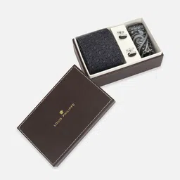 Louis Philippe Men Accessory Gift Set of Tie Pocket Square And Cufflink-image-85