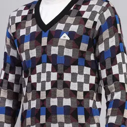 Monte Carlo Men Checked Woollen Pullover image 2