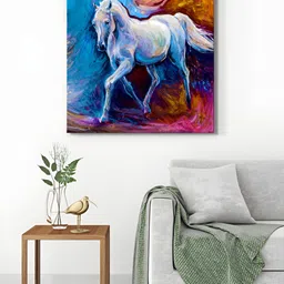 999Store Blue & Orange 1 Piece Canvas Birds and Animals Wall Paintings-image-94