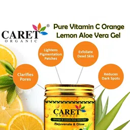CARET ORGANIC Set Of 2 Vitamin C, E Daily Radiance Cream- 50g &  Aloevera Gel- 100g image 5