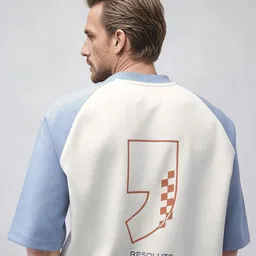 RARE RABBIT Men Graphic Printed Round Neck Cotton Oversized T-shirt image 5