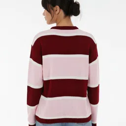 glitchez Drop Shoulder Striped Pullover image 3