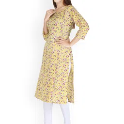 Neelokurti Women Floral Printed Flared Sleeves Crepe Kurta image 2