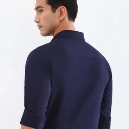 Allen Solly Men Spread Collar Solid Cotton Slim Fit Formal Shirt image 2