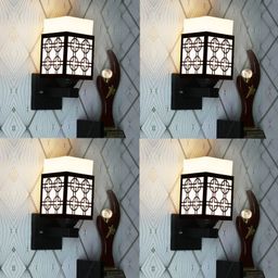 Gojeeva Black Wood Square Shaped Wall Lamp-picture-38