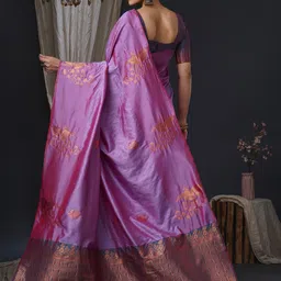Anouk Ethnic Motifs Zari Banarasi Saree image 3