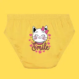 NUSYL Girl Pack Of 4 Bunny & Kitty Printed Pure Cotton Basic BriefsNUGCBRFPO4.0012 image 5