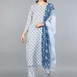 KALINI Women Ethnic Motifs Printed Regular Kurta with Trousers & Dupatta-image-46