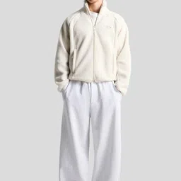 Bershka Men Fashion Faux Shearling Jacket-image-38