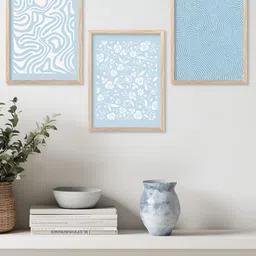 Kotart Brown & White 3 Pieces Wooden Floral and Botanical Wall Arts image 5