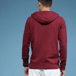 HERE&NOW Typography Printed Pure Cotton Hooded Sweatshirt image 2